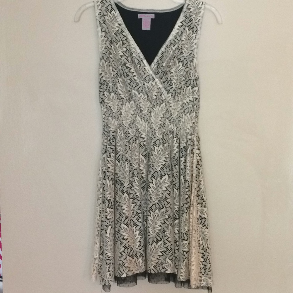 Black and Tan lace dress